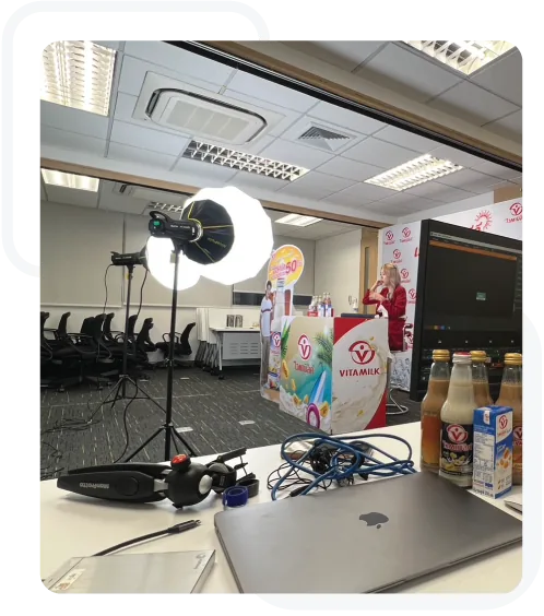 เซ็ตไฟและกล้องในห้องประชุม